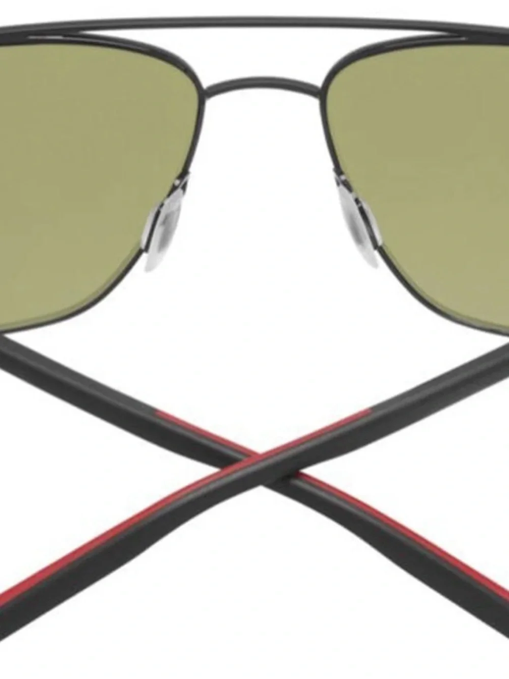 Serengeti Spello 8796 Black Frame Sunglasses with Red Temple Tips